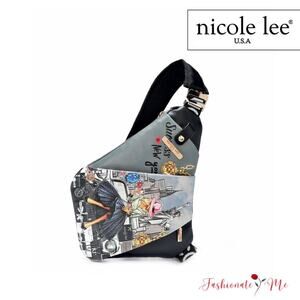 Nicole Lee USA Miranda Vegan Leather Adjustable Strap Slip Pocket Sling Backpack